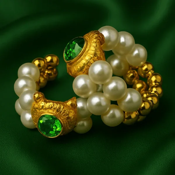 Beautiful Laddu Gopal Ji Bangle – Golden & Pearl Handcrafted