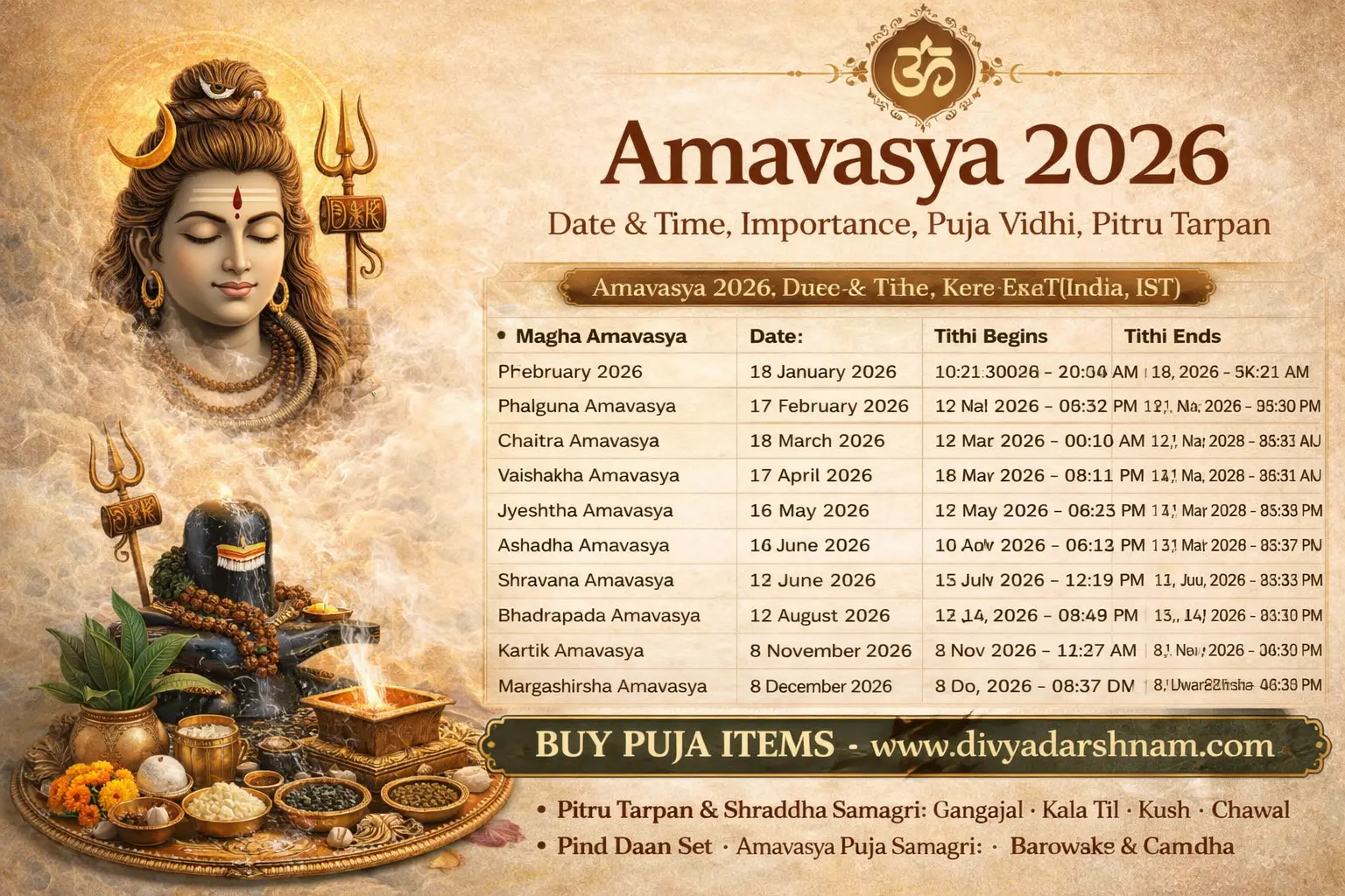 Amavasya Tithi 2026