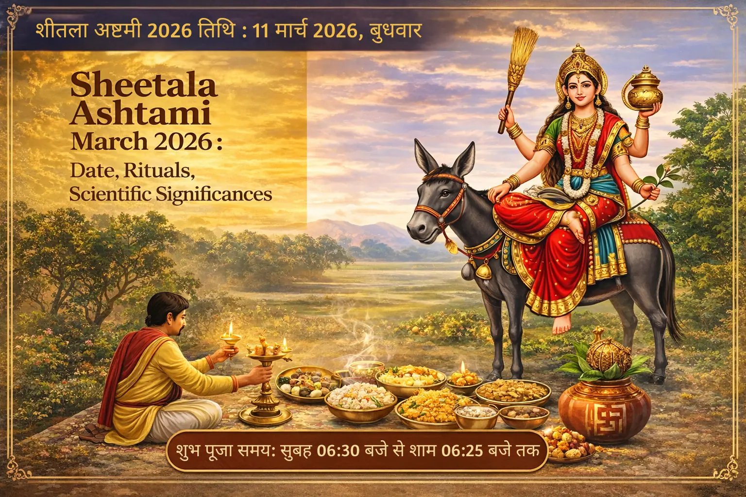 Sheetala Ashtami 2026: Date, Puja Vidhi, Basoda Food, Vrat Katha & Significance